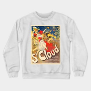 St Cloud Fete Patronale France Vintage Poster 1895 Crewneck Sweatshirt